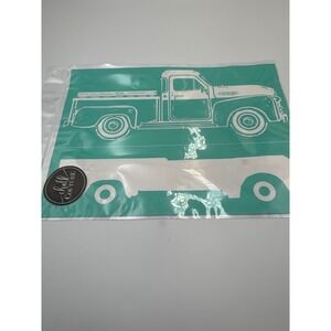 Chalk Couture Single Vintage Truck Chalk Transfer Teal Stencil 10417135 NEW
